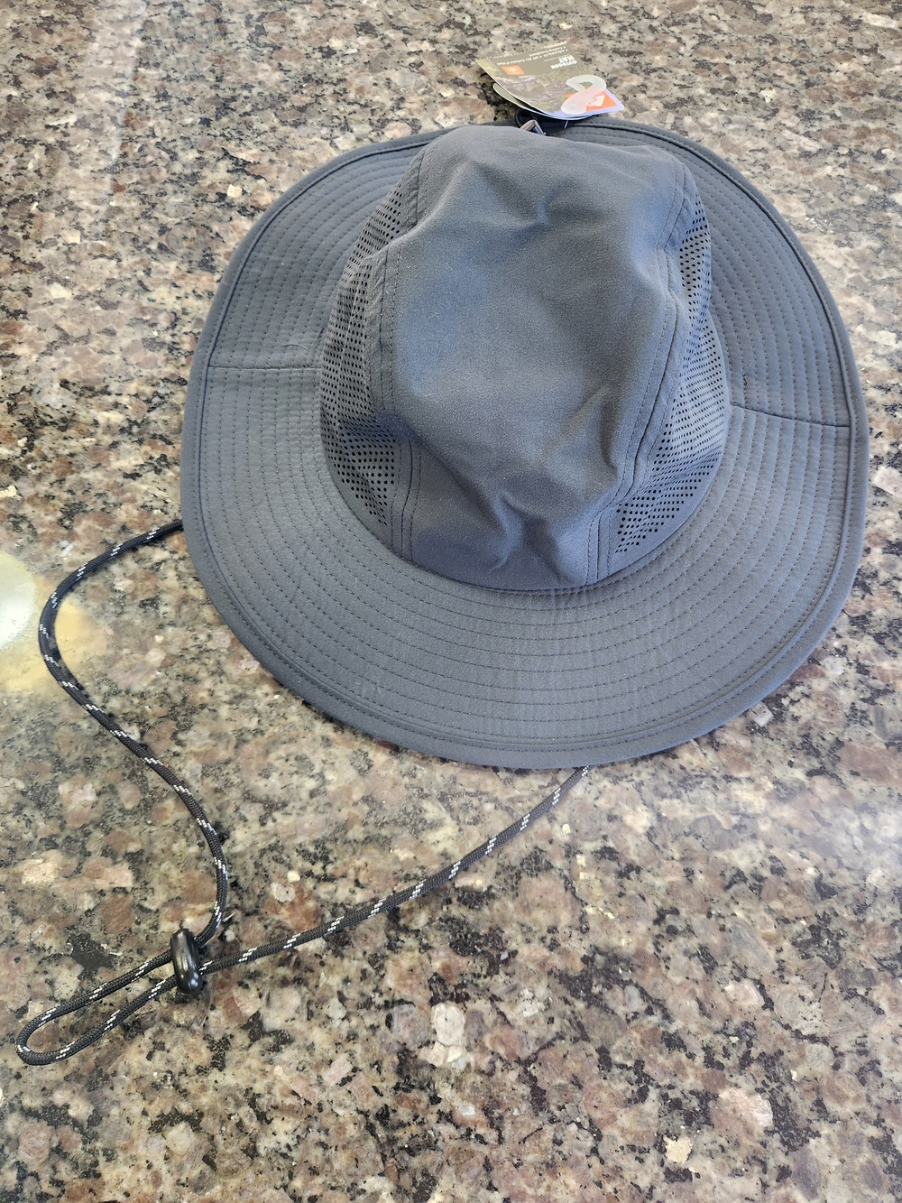 Ozark Trail Men's / Women's Gray Boonie Hat with Chin Cord